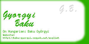 gyorgyi baku business card